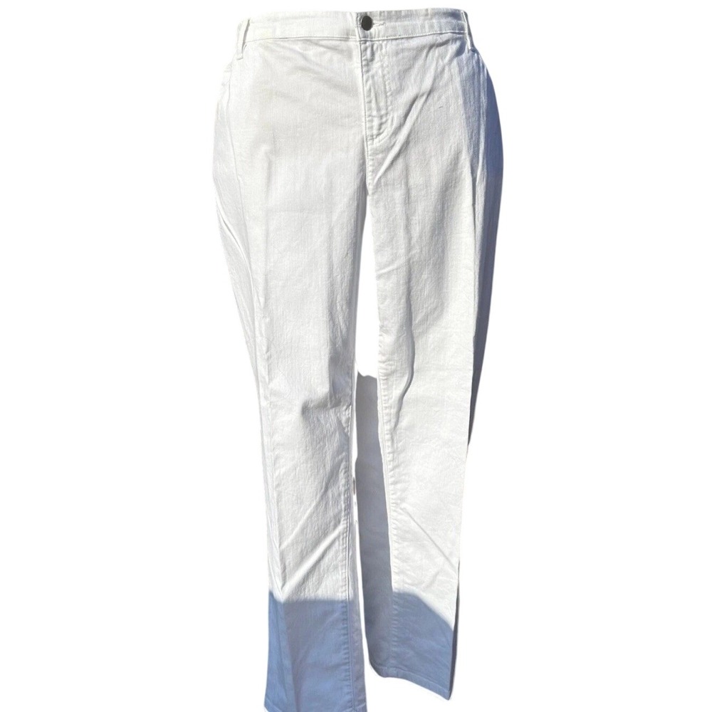 Eileen Fisher Boyfriend Jean Women 22W White Denim Relaxed Coastal Minimalist